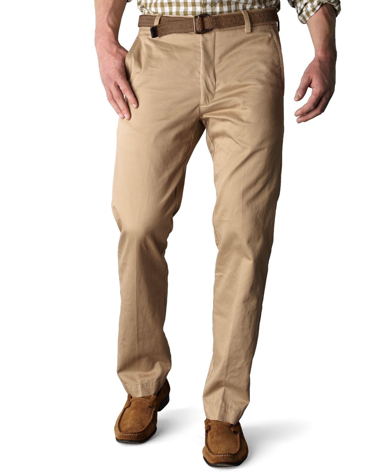 men's slim fit khaki cargo pants